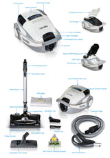 White 5 Speed Prolux TerraVac Vacuum Cleaner with Sealed HEPA Filter by Prolux Cleaners