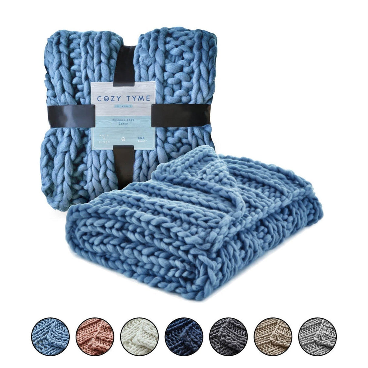 Yolly Channel Knit Throw