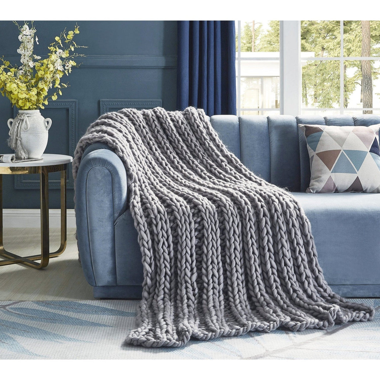 Yolly Channel Knit Throw