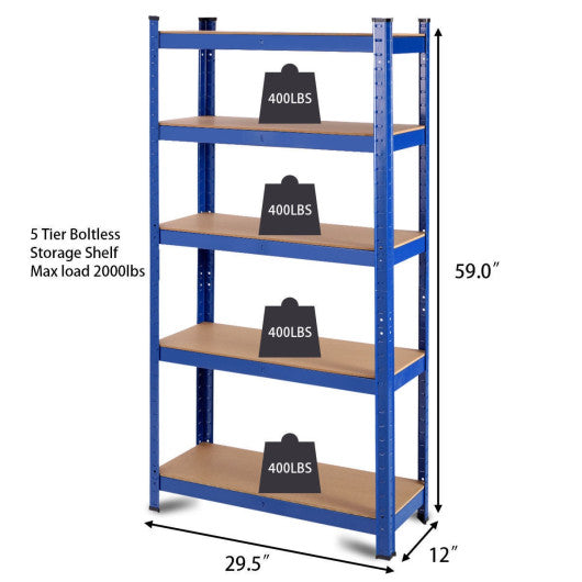 29.5" x  59" Adjustable 5-layer 2000 lbs Capacity Tool Shelf