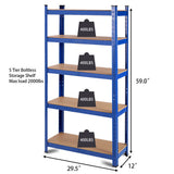 29.5" x  59" Adjustable 5-layer 2000 lbs Capacity Tool Shelf