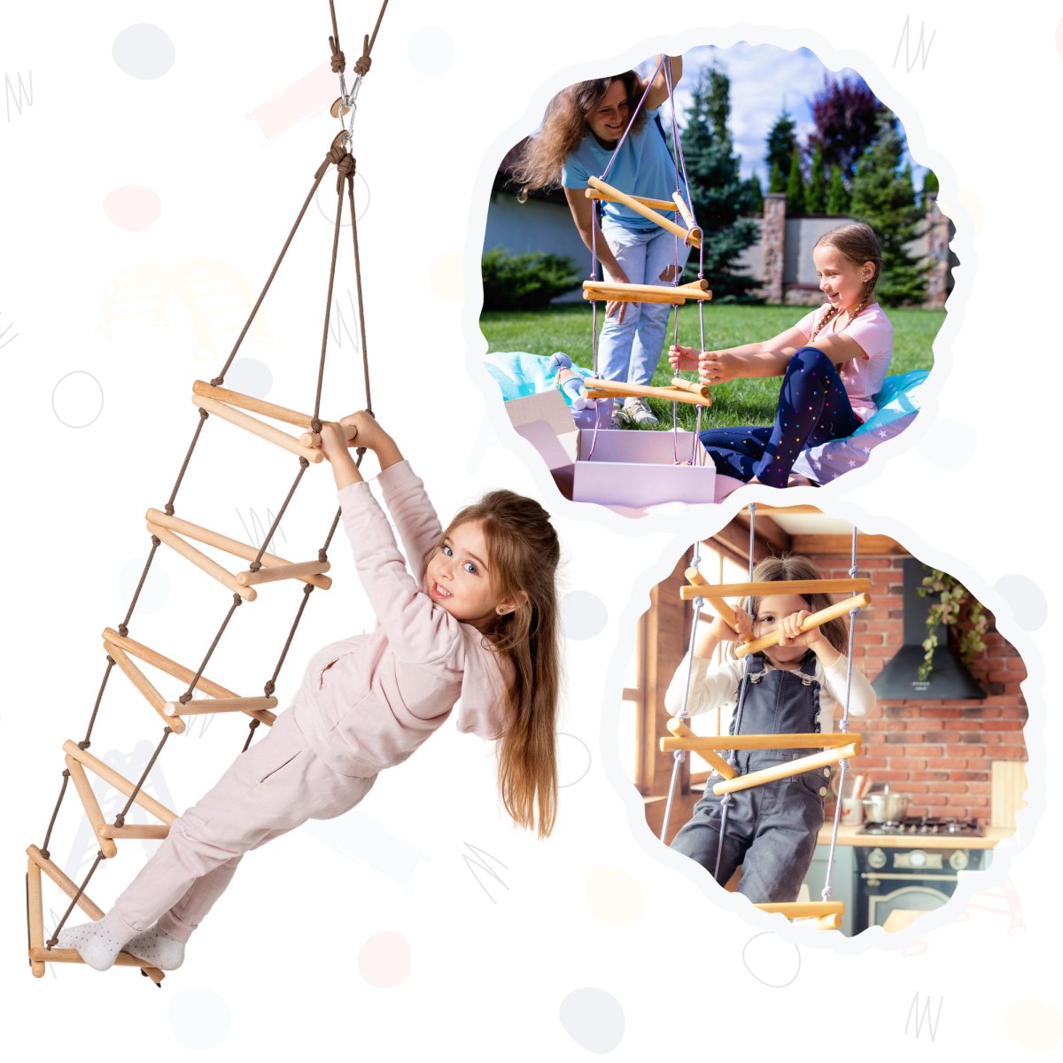 Triangle rope ladder for kids