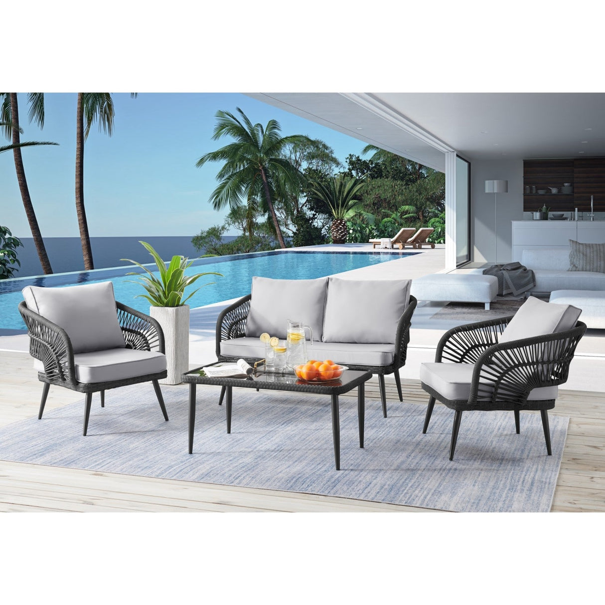 Brennen Patio Conversation Set