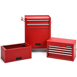 6-Drawer Tool Chest with Heightening Cabinet-Red