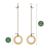 Wooden gymnastic rings for kids