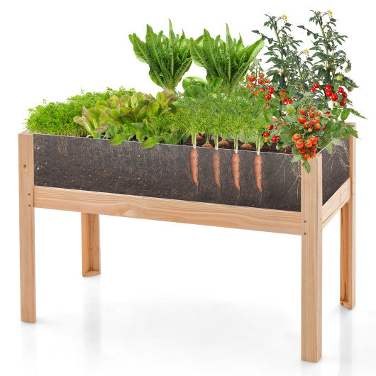 30/47 Inch Wooden Raised Garden Bed-L