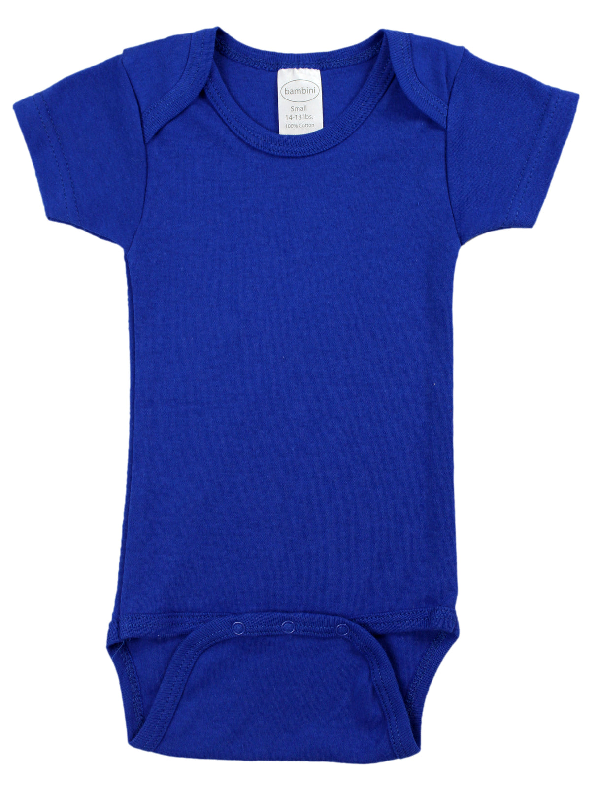 Royal Blue Interlock Short Sleeve Bodysuit One Piece