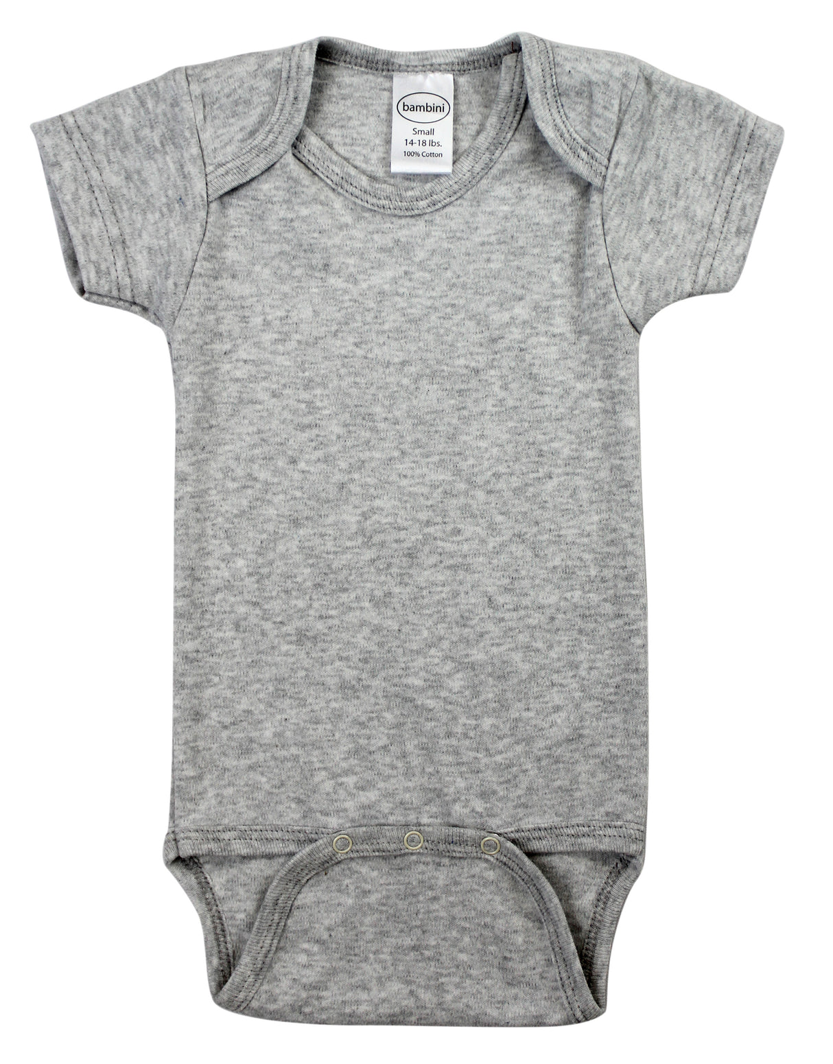 Heather Grey Interlock Short Sleeve Bodysuit One Piece