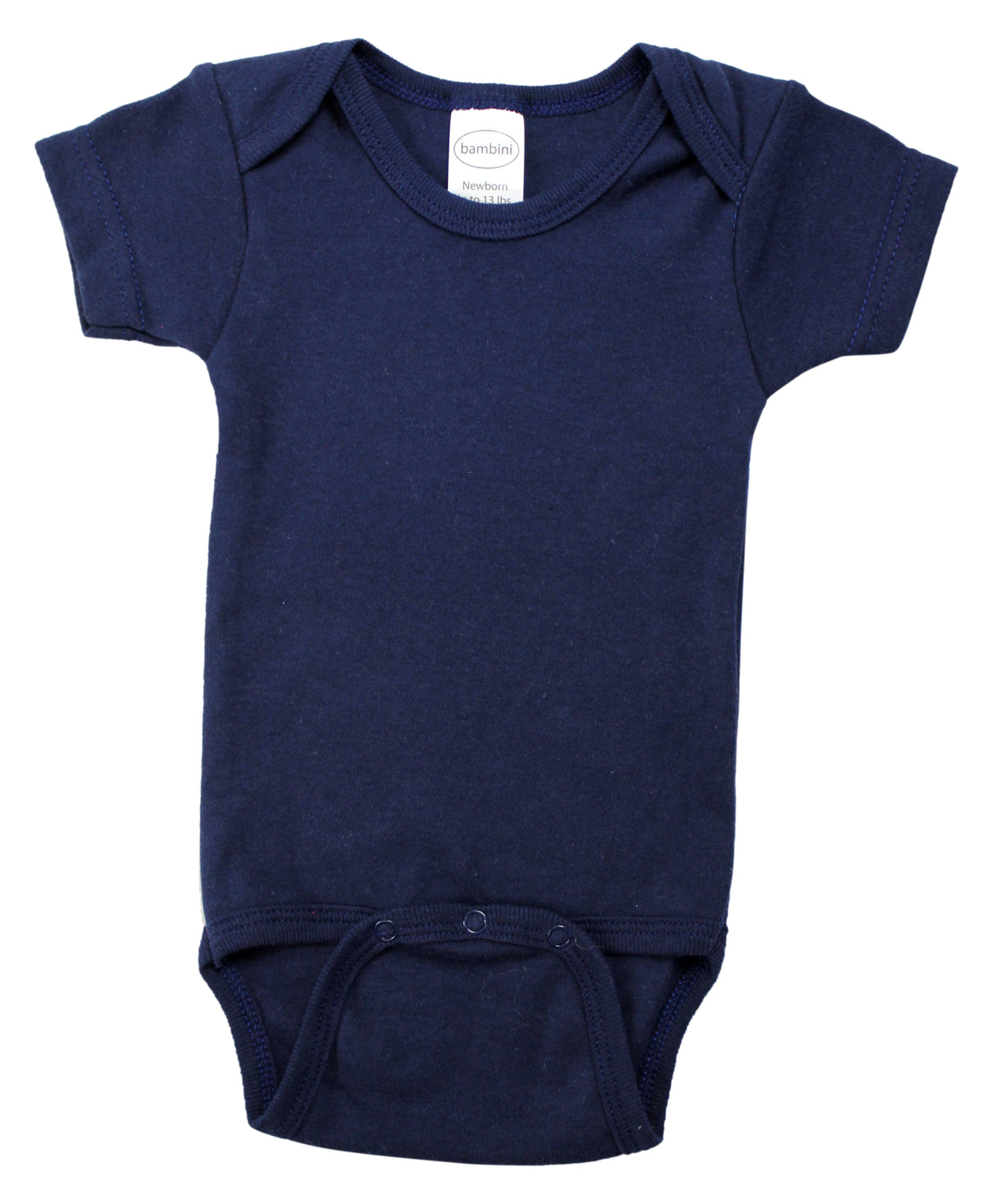 Navy Interlock Short Sleeve Bodysuit One Piece