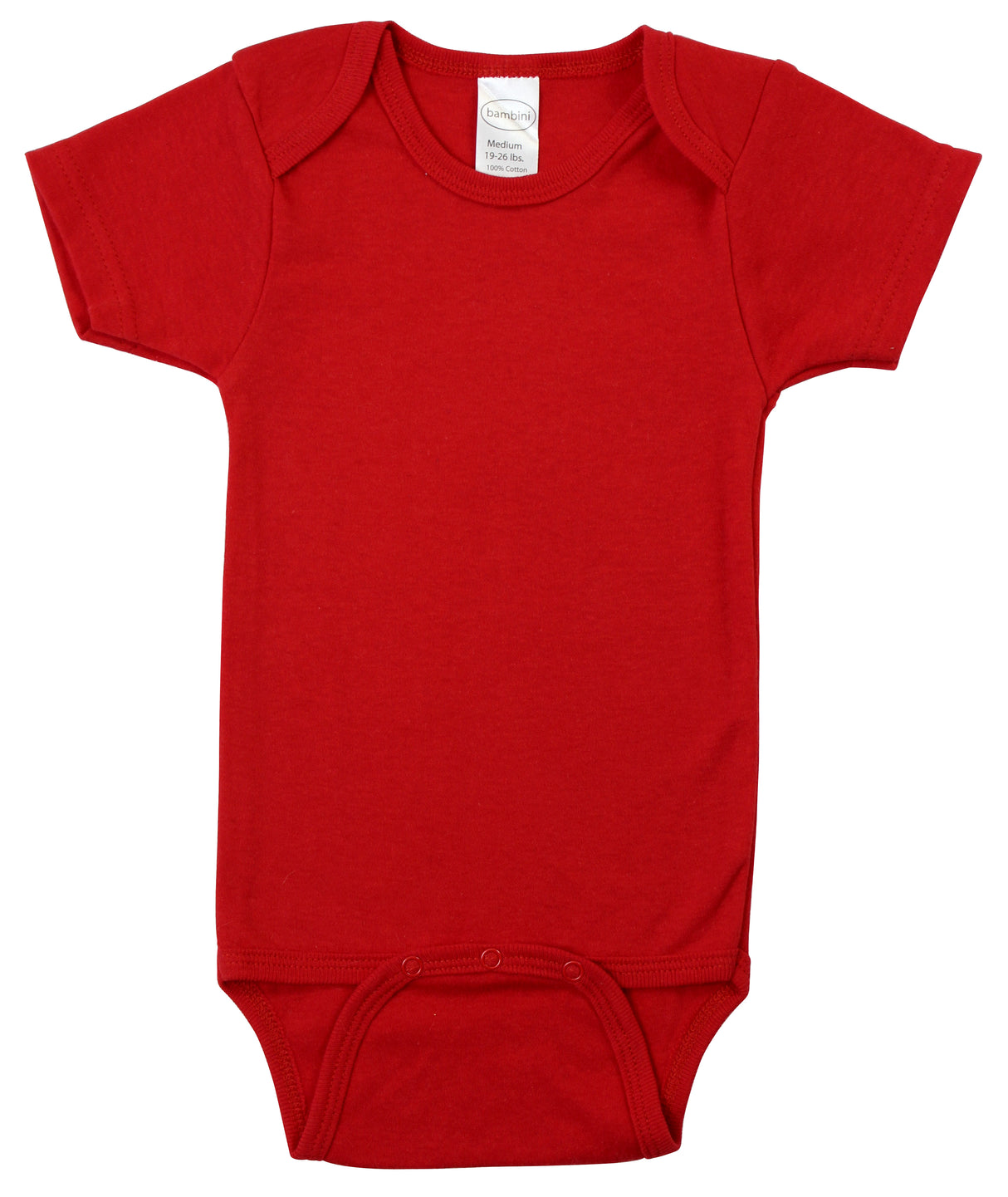 Red Interlock Short Sleeve Bodysuit One Piece