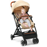 Lightweight Aluminium Frame Baby Stroller with Net-Beige