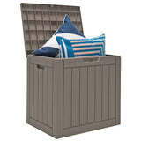 30 Gallon Deck Box Storage Container Seating Tools-Light Brown