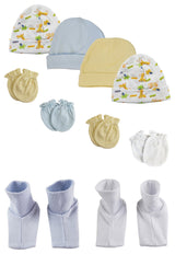 Baby Boy Infant Caps, Booties and Mittens (Pack of 10)