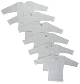 White Long Sleeve Lap T-shirts  6 Pack