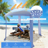 6.6 x 6.6 Feet Foldable and Easy-Setup Beach Canopy With Carry Bag-Navy