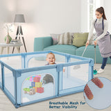 Baby Playpen Extra Large Kids Activity Center Safety Play-Blue