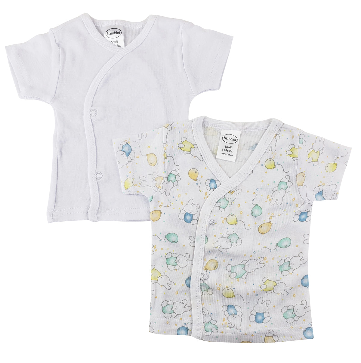 Infant Side Snap Short Sleeve Shirt - 2 Pack