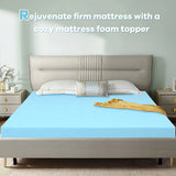 3 Inch Gel-Infused Cooling Bed Topper for All-Night Comfy-75 x 54 inch