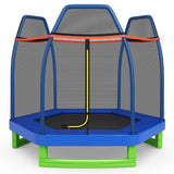 7 Feet Kids Recreational Bounce Jumper Trampoline-Blue
