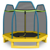 7 Feet Kids Recreational Bounce Jumper Trampoline-Yellow