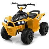 12V Kids Ride On ATV with High/Low Speed and Comfortable Seat-Yellow