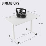 Electric Standing Desk Adjustable Stand up Computer Desk Anti-collision-White