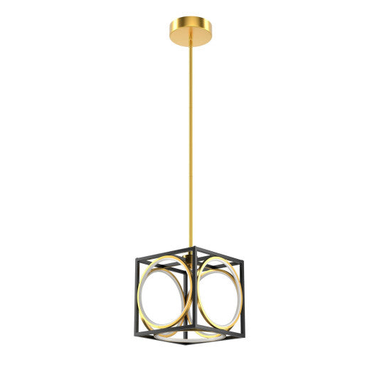 Modern LED Pendant Light with 42 Inches Adjustable Suspender-Golden