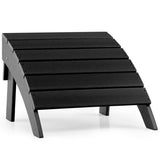 Adirondack Folding Ottoman with All Weather HDPE-Black