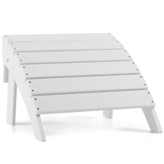 Adirondack Folding Ottoman with All Weather HDPE-White