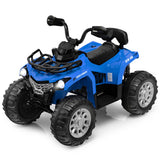 12V Kids Ride On ATV 4 Wheeler with MP3 and Headlights-Blue