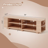 TV Stand Modern Wood Storage Console Entertainment Center-Natural