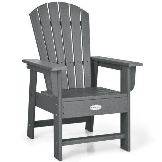 Patio Kids' Adirondack Chair with Ergonomic Backrest-Gray