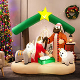 6.7 Feet Christmas Inflatable Nativity Scene with LED Lights