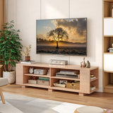 TV Stand Modern Wood Storage Console Entertainment Center-Natural