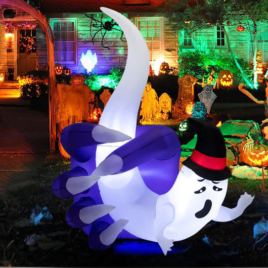 6 Feet Halloween Inflatable Hand Hold the Ghost with Built-in LED and Air Blower