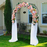 Steel Garden Arch with 2-Seat Bench