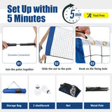 10/14 Feet Adjustable Badminton Net Stand with Portable Carry Bag-14 ft