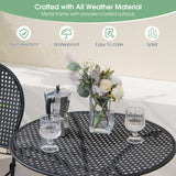 3 Pieces Patio Bistro Set Outdoor Conversation Furniture Table and Folding Chair