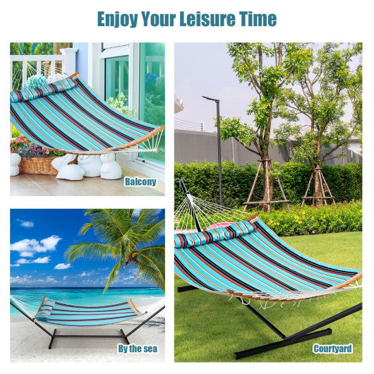 Outdoor Hammock with Detachable Pillow-Blue