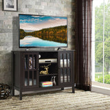 Wooden TV Stand Console Cabinet for 50 Inch TV-Brown