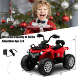 12V Kids Ride On ATV 4 Wheeler with MP3 and Headlights-Red