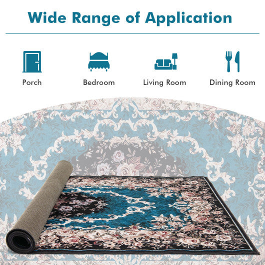 Area Rug with Non-Shedding Surface and Anti-slip Bottom-S