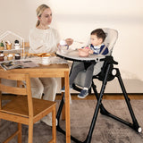 4-in-1 Baby High Chair with 6 Adjustable Heights-Gray