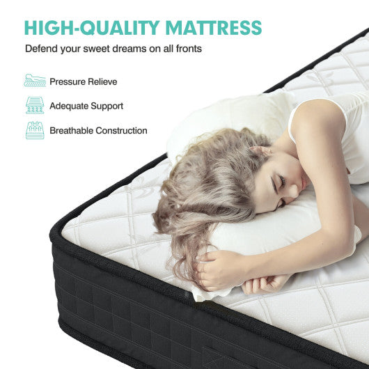 8 Inch Breathable Memory Foam Bed Mattress Medium Firm for Pressure Relieve-Queen Size