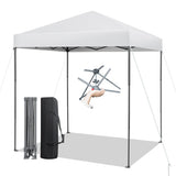 6.6 x 6.6 Feet Outdoor Pop-up Canopy Tent with UPF 50+ Sun Protection-White