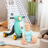 2-in-1 Baby Sit to Stand Learning Walker with Lights and Sounds-Green