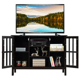 Wooden TV Stand Console Cabinet for 50 Inch TV-Brown