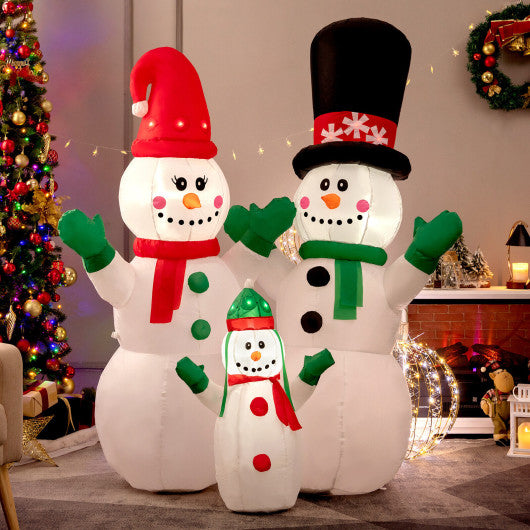 6 Feet Inflatable Christmas Snowman Decoration with LED and Air Blower