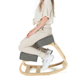Ergonomic Kneeling Chair Rocking Office Desk Stool Upright Posture-Gray