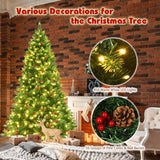 6.5 Feet Pre-lit Hinged Christmas Tree with LED Lights